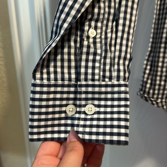 NWT! Guy Harvey Belmont Navy White Gingham Check Long Sleeve Button Down Shirt S - Picture 5 of 8